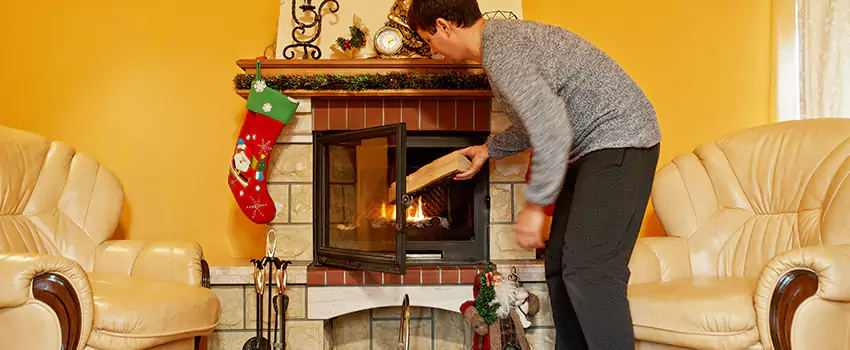 Rusted Metal Fireplace Restoration in Stephenville, Texas